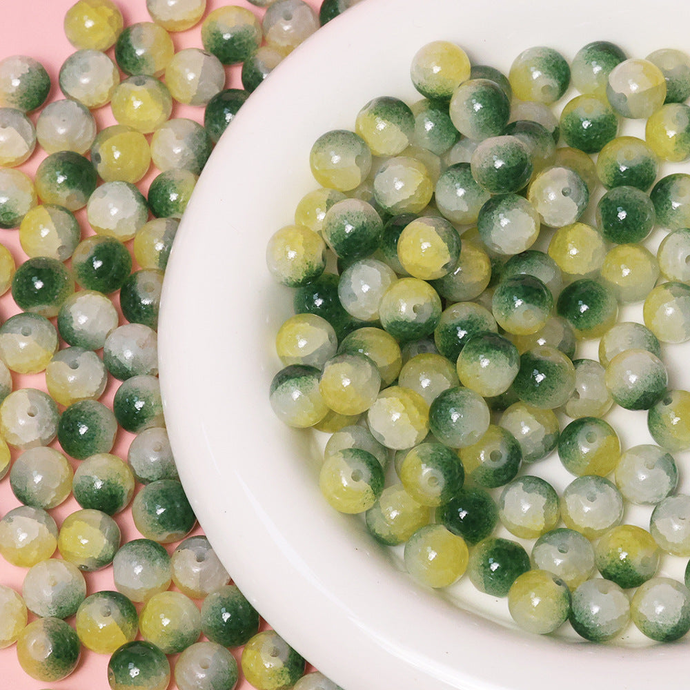 10mm Jade Fragment Glass Beads