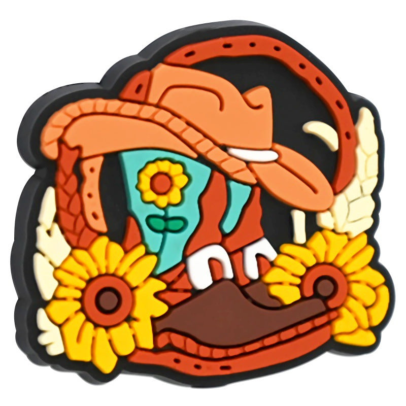Cartoon Cowboy Series Silicone Focal Beads
