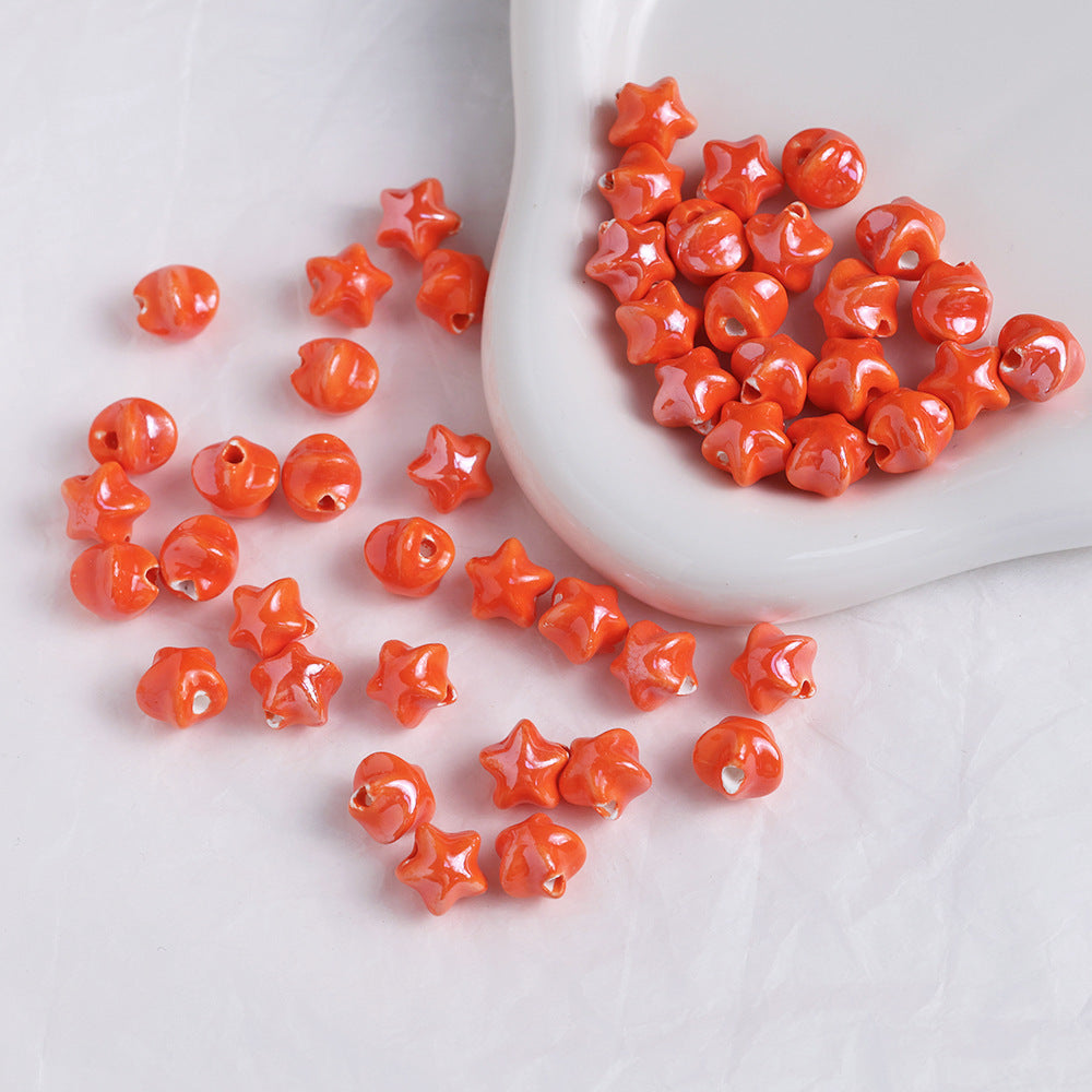Starfruit Watermelon Beads Ceramic Beads