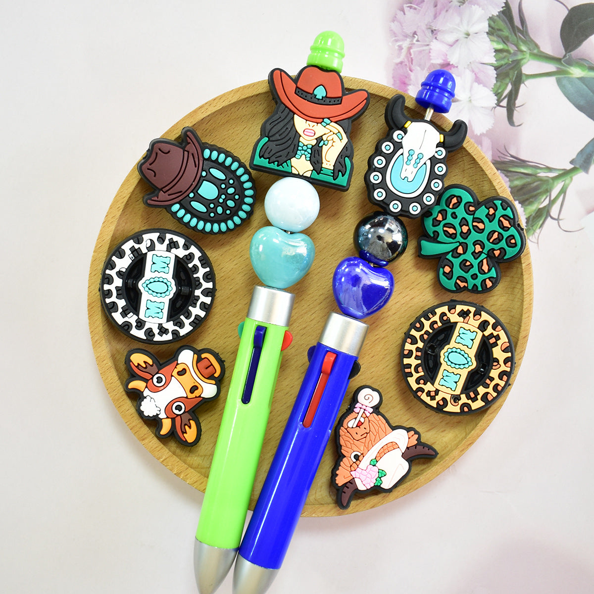 Cartoon Cowboy Series Silicone Focal Beads