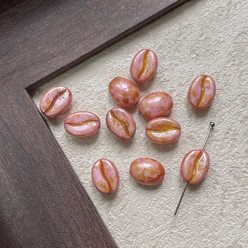 Coffee Bean Czech Glass Beads
