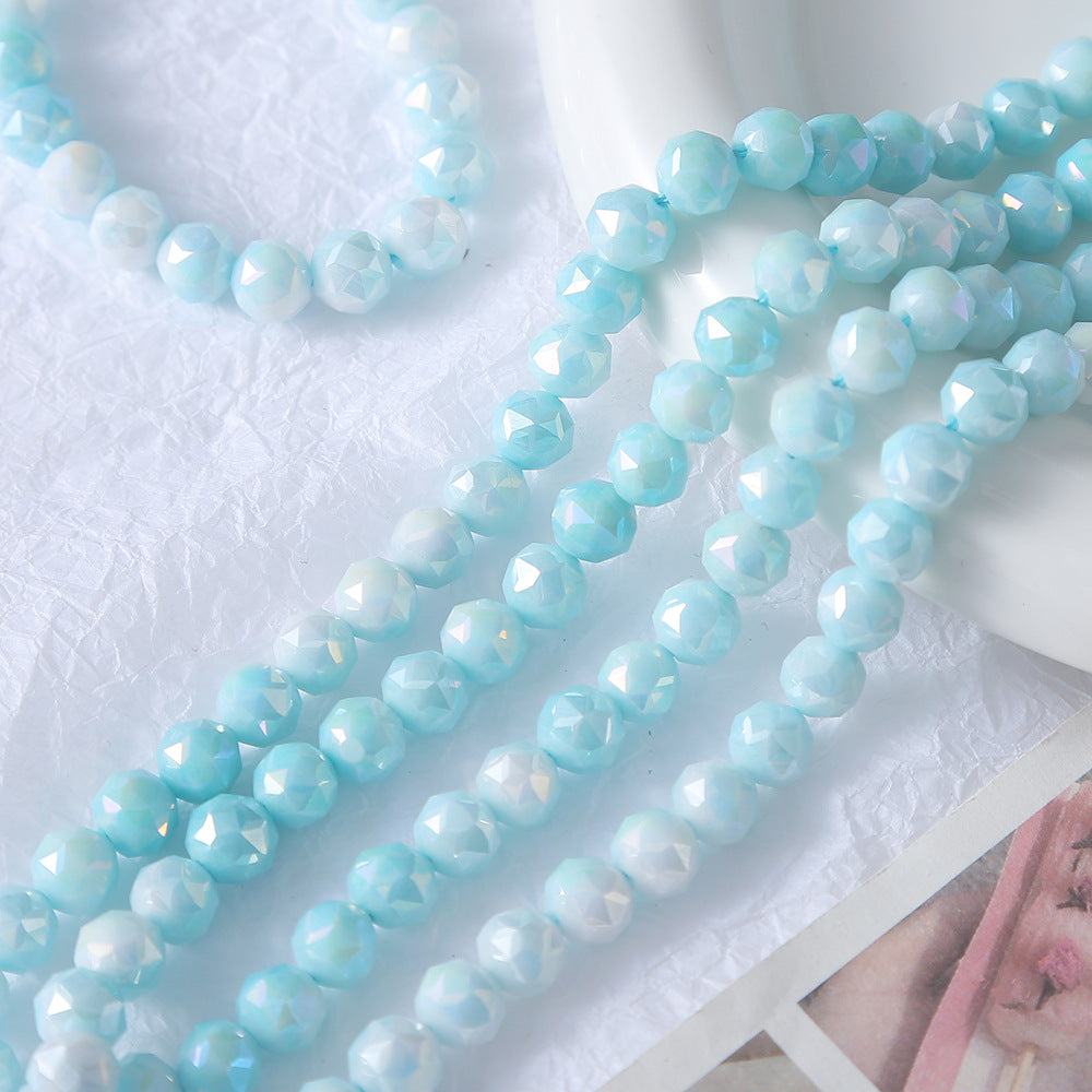 8mm Ice Cream Cut Mixed Color Wheel Beads Faceted Beads