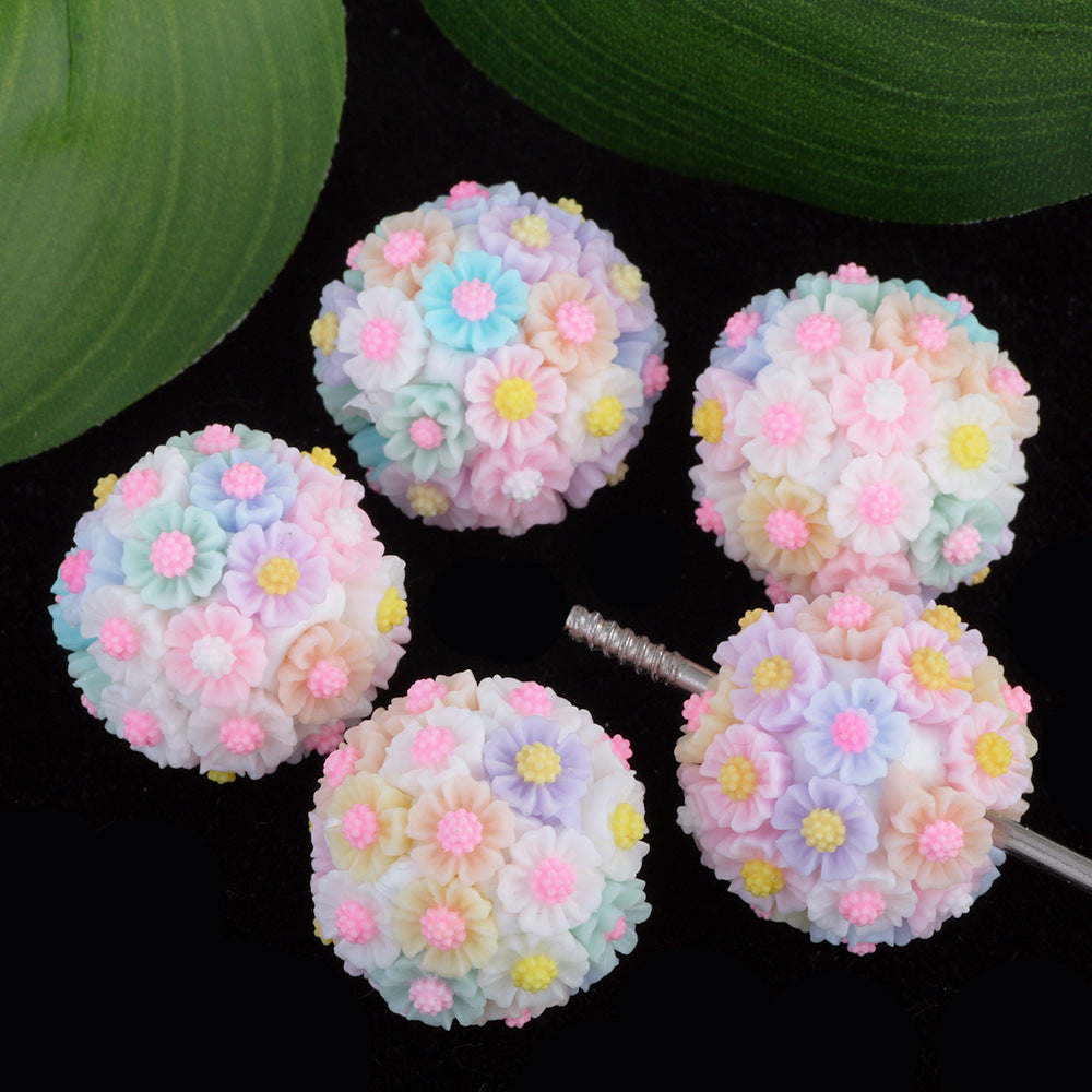 2CM Sunflower Ball Soft Clay Beads