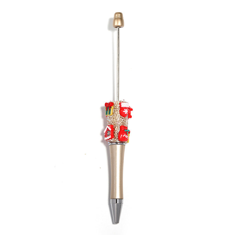 Christmas Flower Pearl Beaded Pen