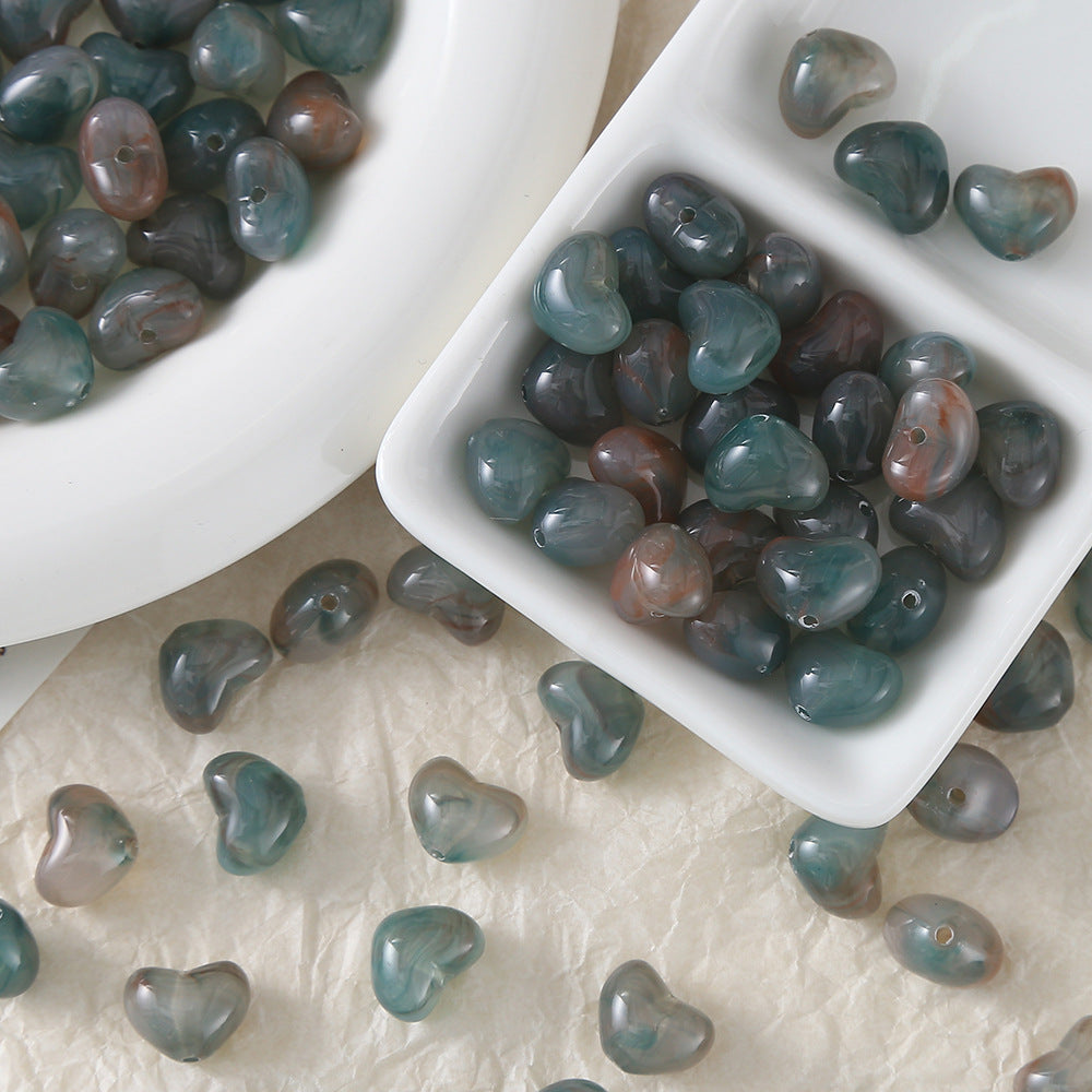 Heart shape beadable beads