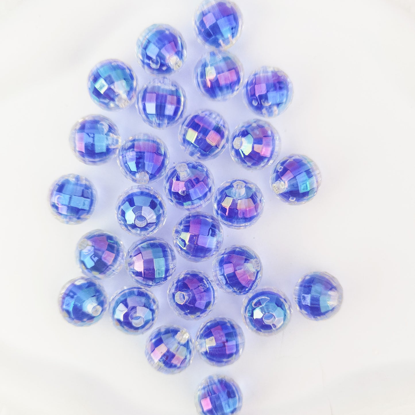 5 pcs Transparent acrylic 15mm round beads