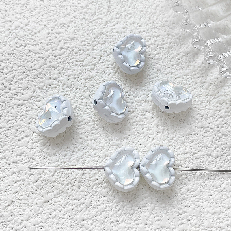 10 pcs Sweet Jelly Star Heart Beads Alloy