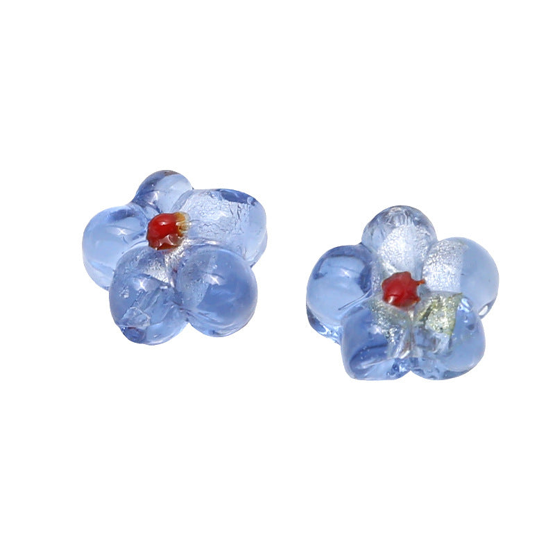 Glass Flower Sweet Ins Style Glass Loose Beads Beading Materials