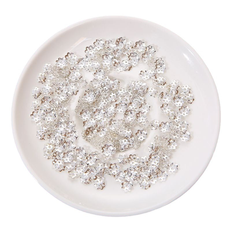 100 PcsHandmade Gold and Silver Spacer Flower Holder Petal Cap Hollow Bracelet