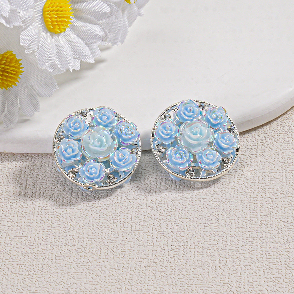 Round Double-Sided Resin Beads Gold and Silver Beads