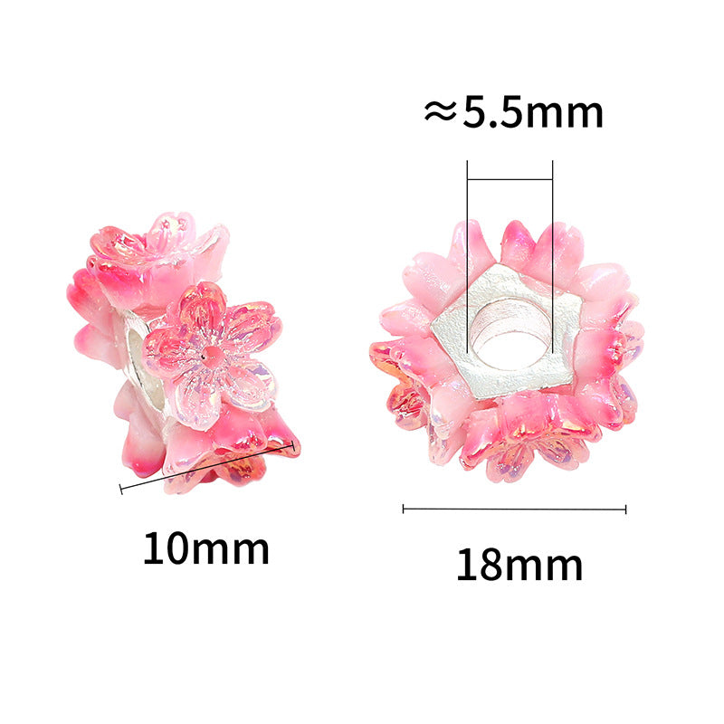 Resin Flower Spacers Beads