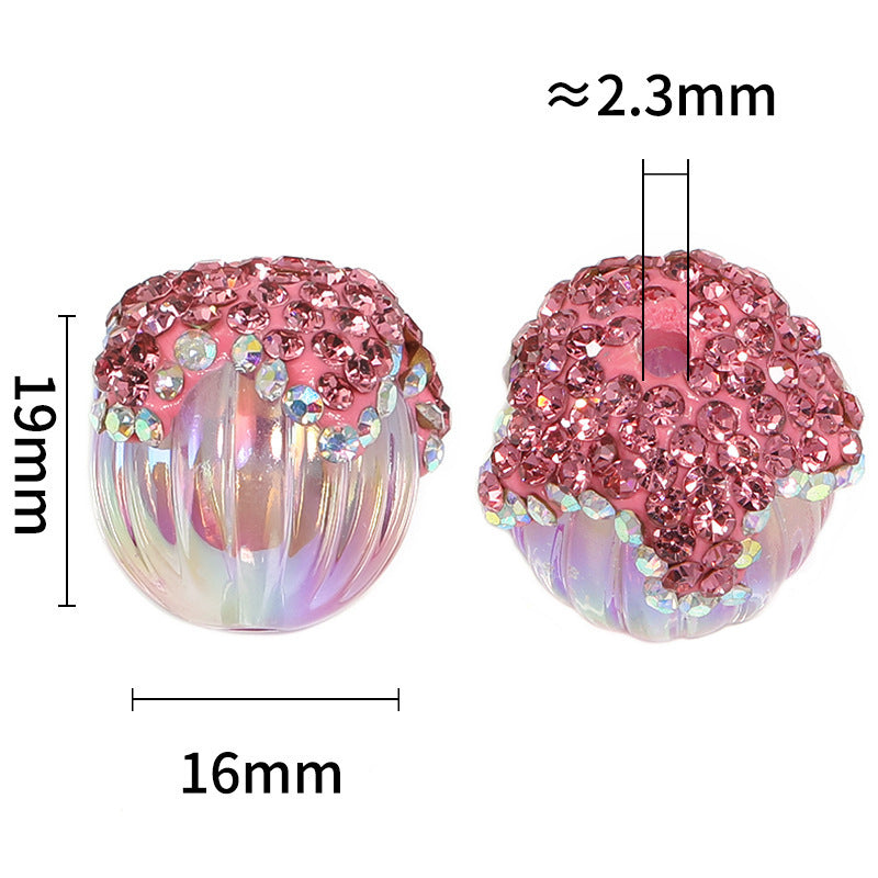 Rhinestone Pumpkin Beads Pinecone Drill Ball Beads