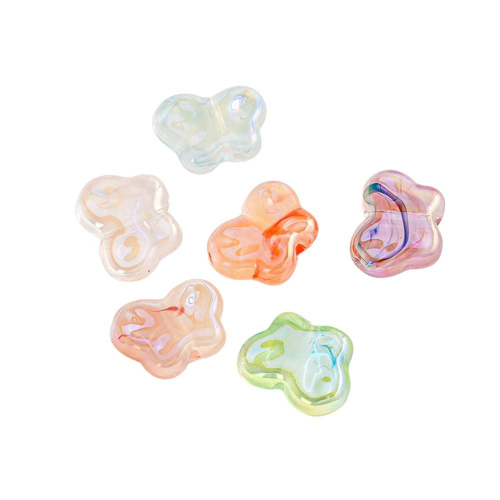 30 pieces of cloud transparent butterfly beads