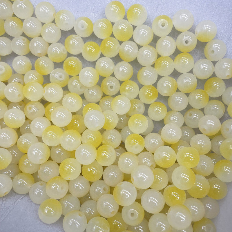8mm two-color glass beads