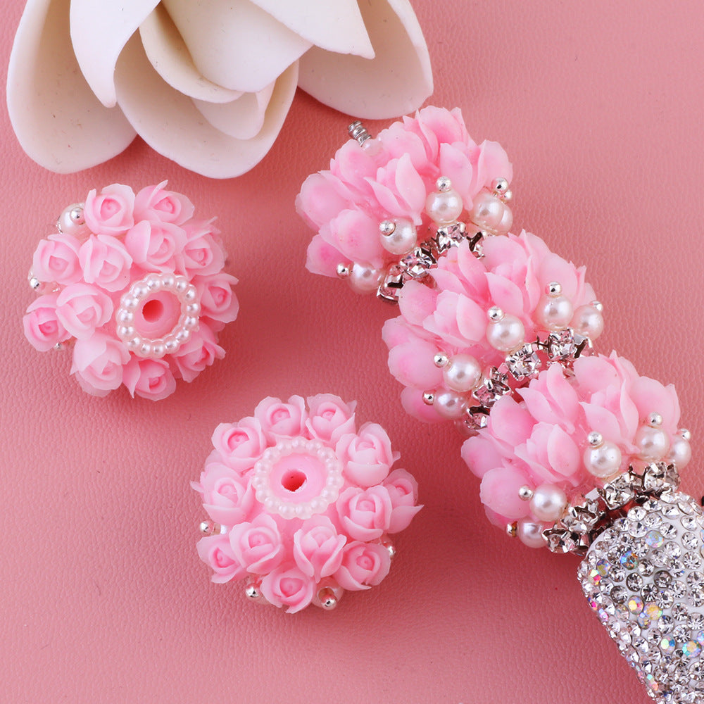 3D Simulation Rose Flower Multi-layer Flower Beads