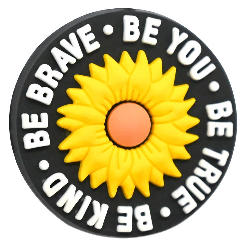 Sunflower Flower Patch Silicone Focus Beads Silicone Focus Beads