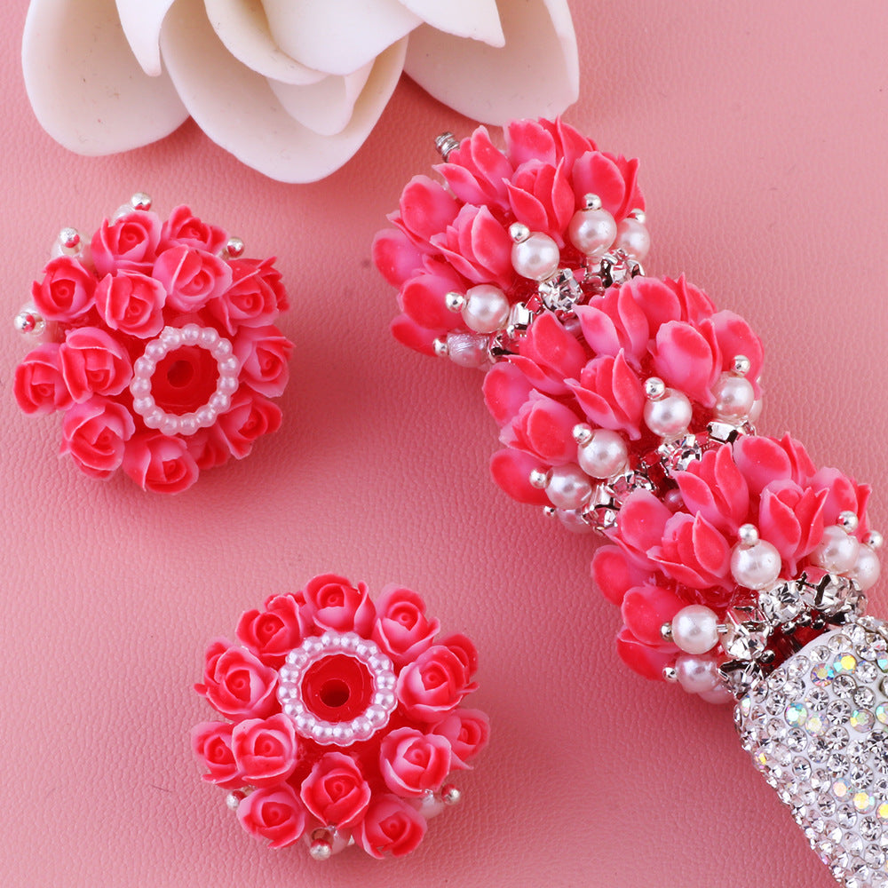 3D Simulation Rose Flower Multi-layer Flower Beads
