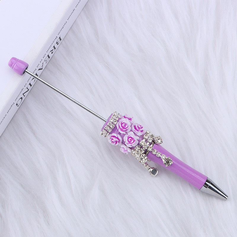 Flower beadable pen