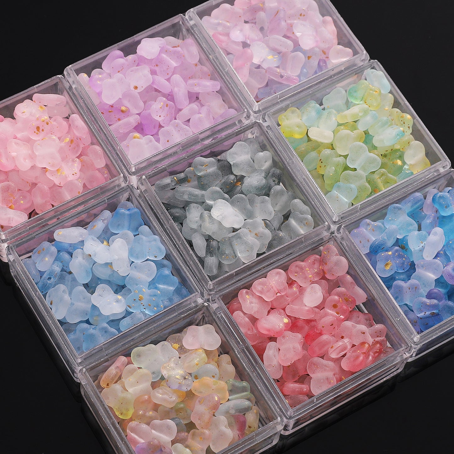 Small Butterfly Beaded Acrylic 10*7 Gradient Butterfly