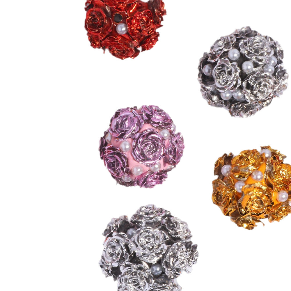 Halloween Metallic Rose Flower Ball