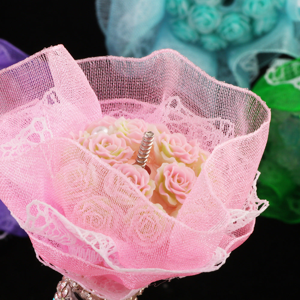 Artificial Flower Bouquet Ball Acrylic Beads