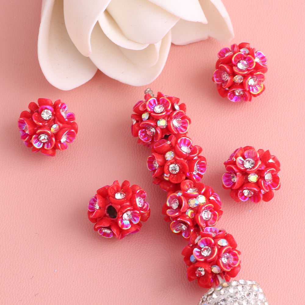 Flower Beads 10 Colors Lily Flower Three-Petal Flower Beads