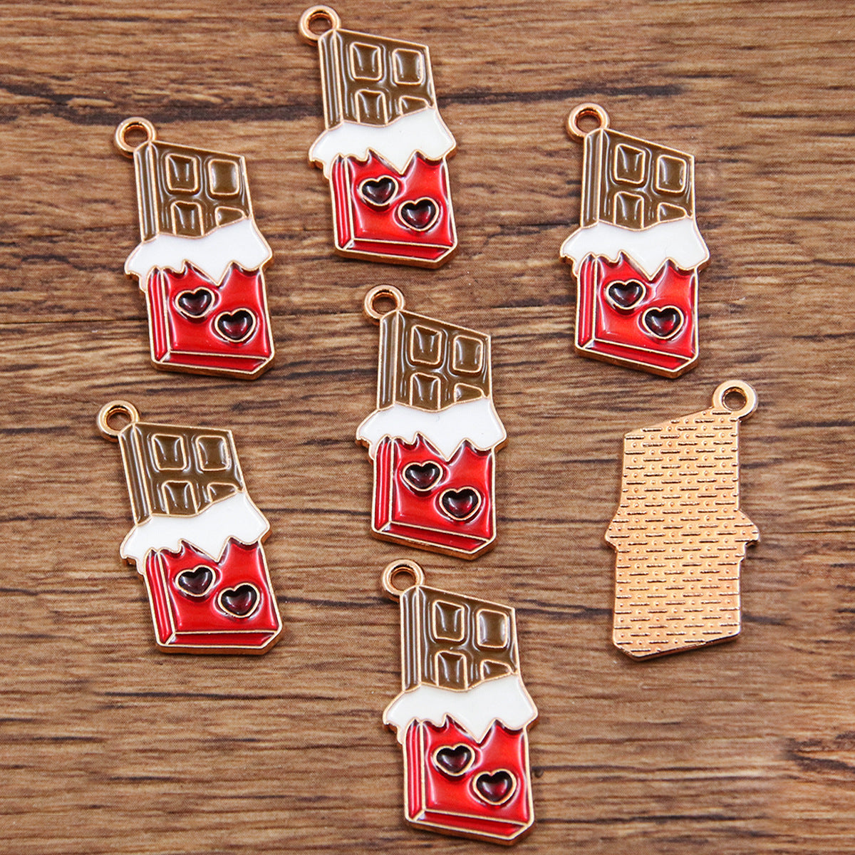 16 Multi-Color Valentine's Day Oil Drop Heart Rose Flower Letter Lip Envelope Charms