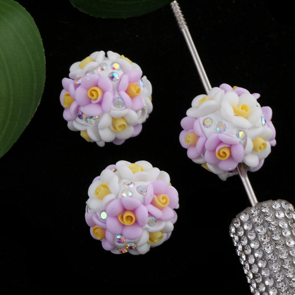 Rose Ball with Rhinestones