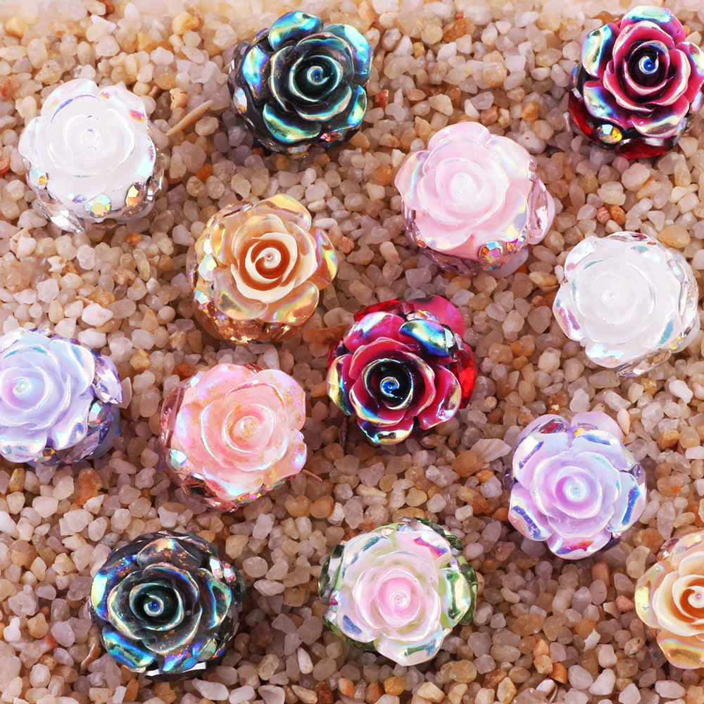 Double-sided Diamond-encrusted Rose Flower Soft Clay Diamond Ball