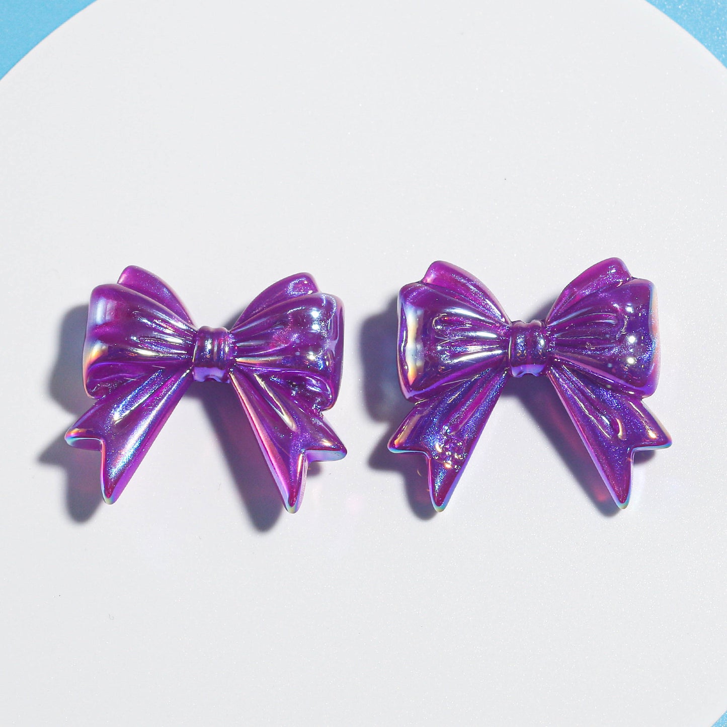 Dark Straight Hole through Hole Ribbon Bowknot Beads