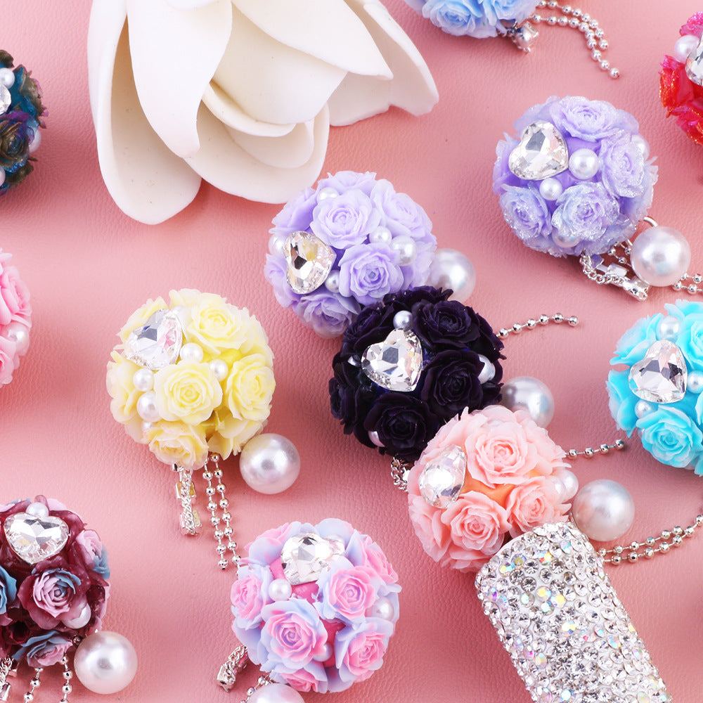 Rose Pearl Tassel Flower Ball