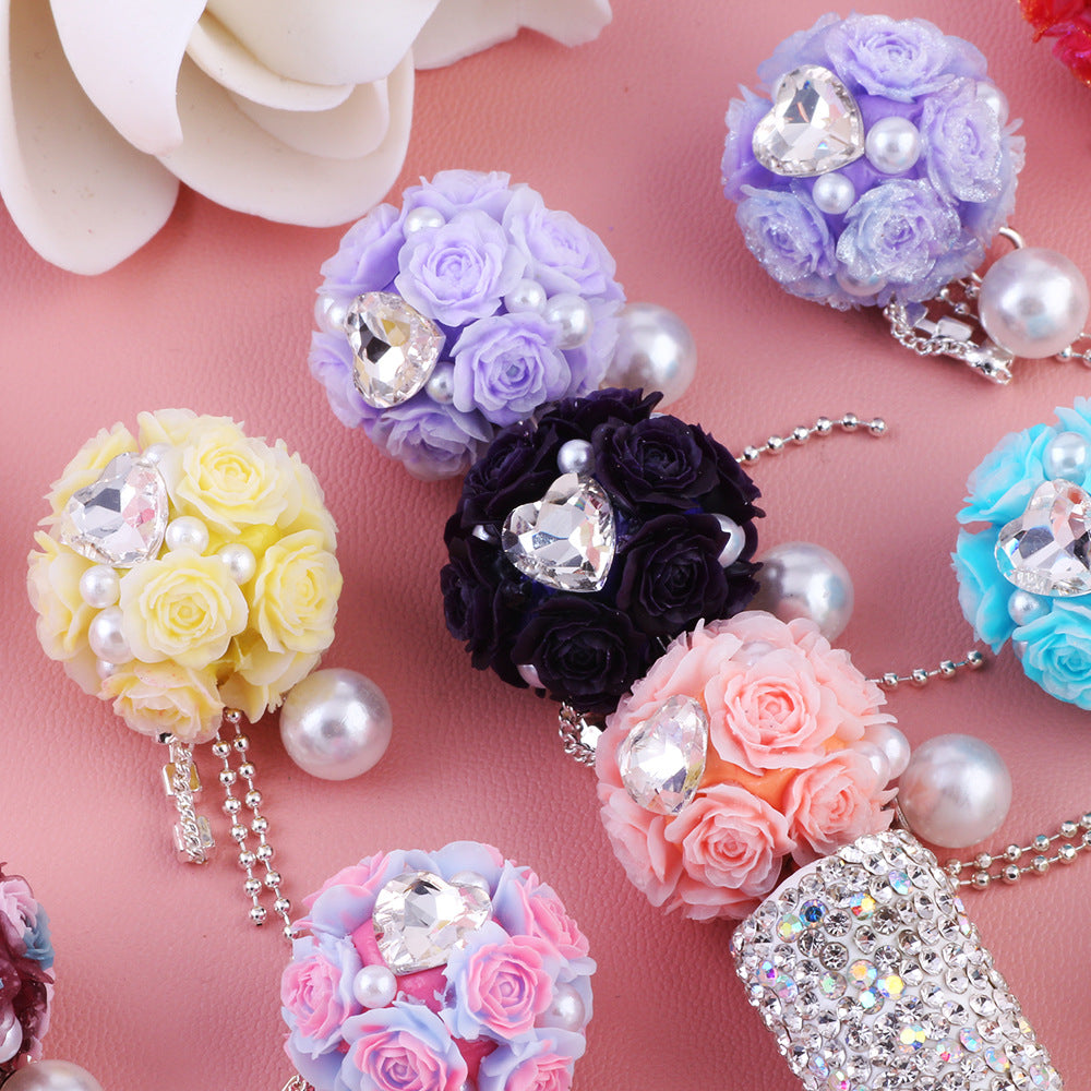 Rose Pearl Tassel Flower Ball