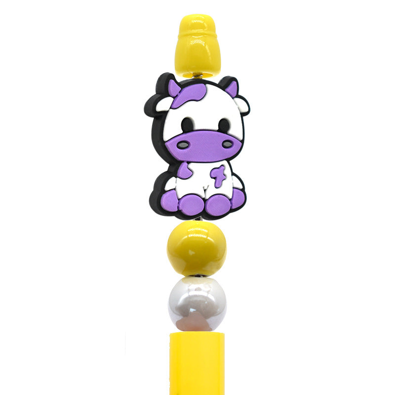 Cartoon Cute Animal Beaded Pen Silicone Focal Beads