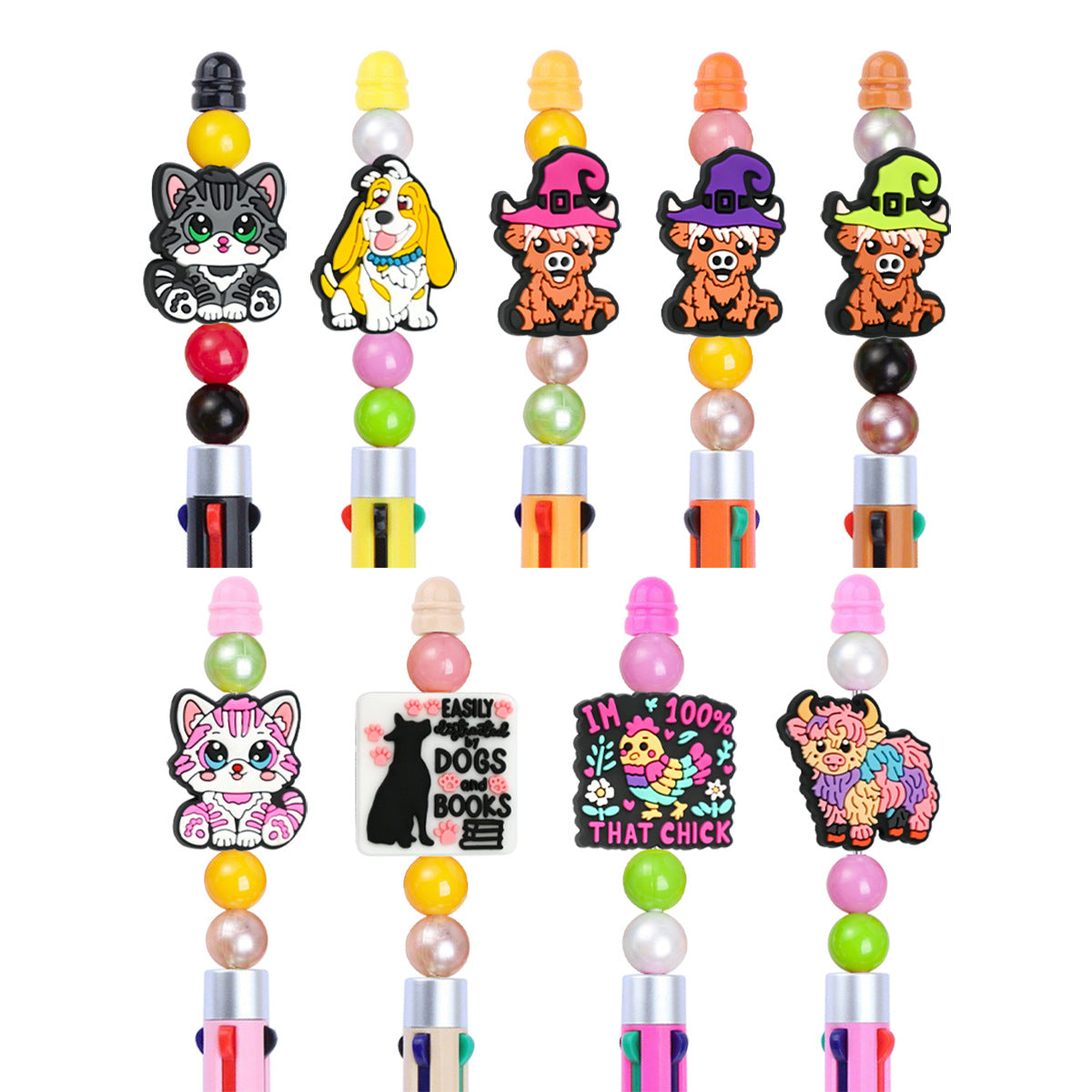 Cartoon Animal Series Silicone Focus Beads