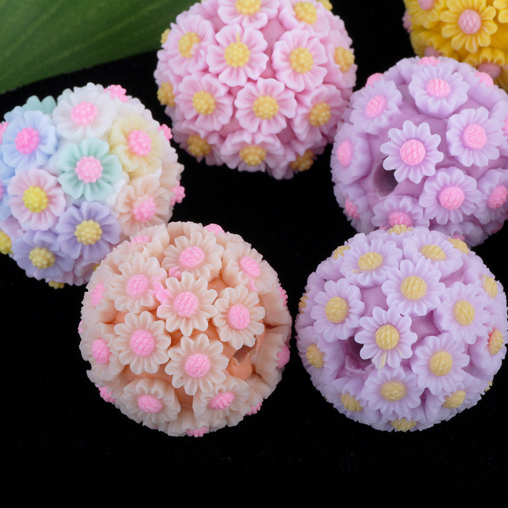 2CM Sunflower Ball Soft Clay Beads