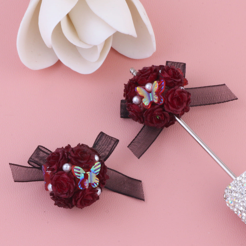 Butterfly Pearl Rose Bow Flower Ball