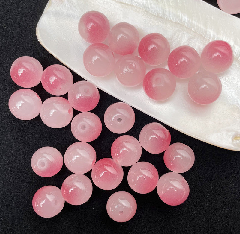 8mm two-color glass beads
