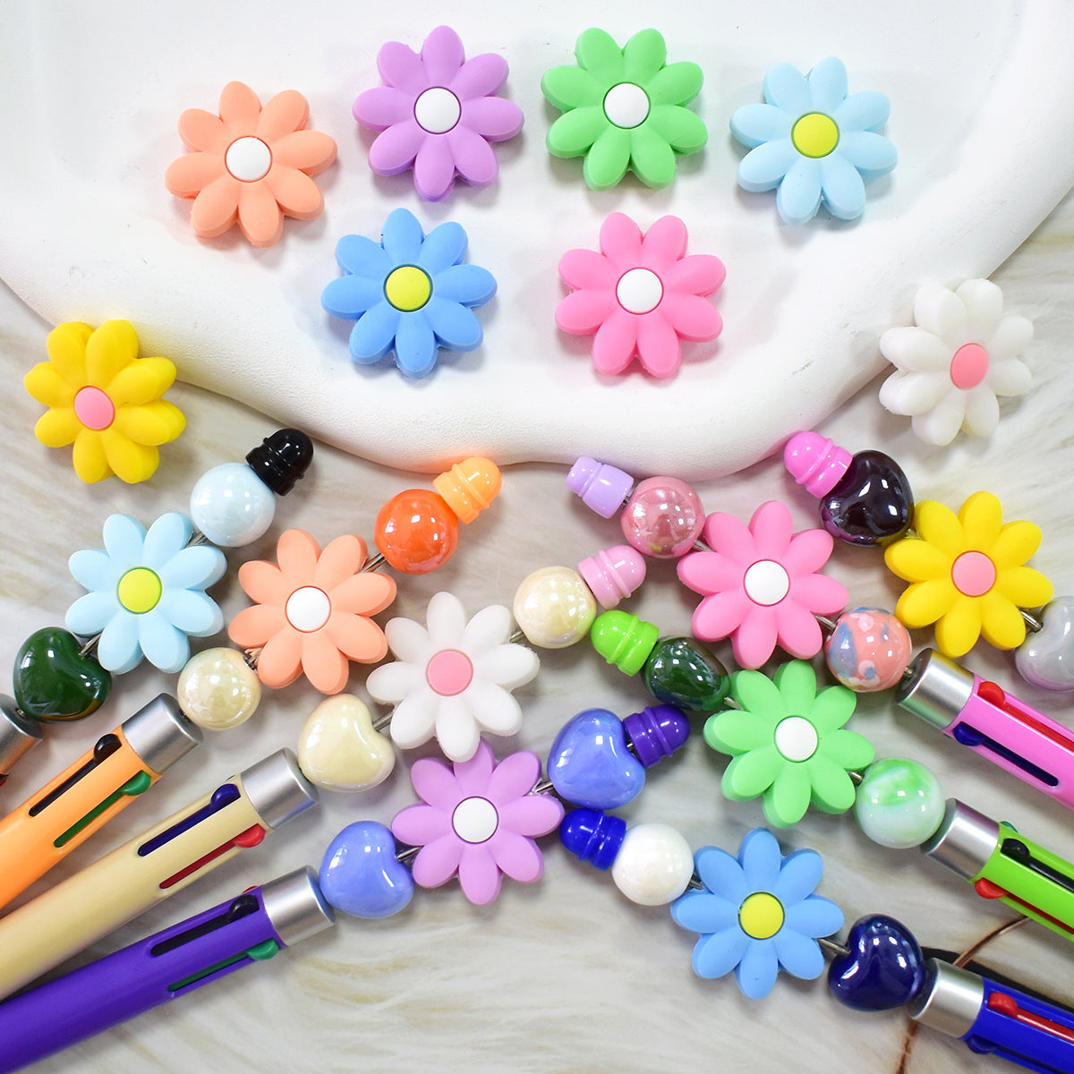 Flower Series Silicone Focal Beads