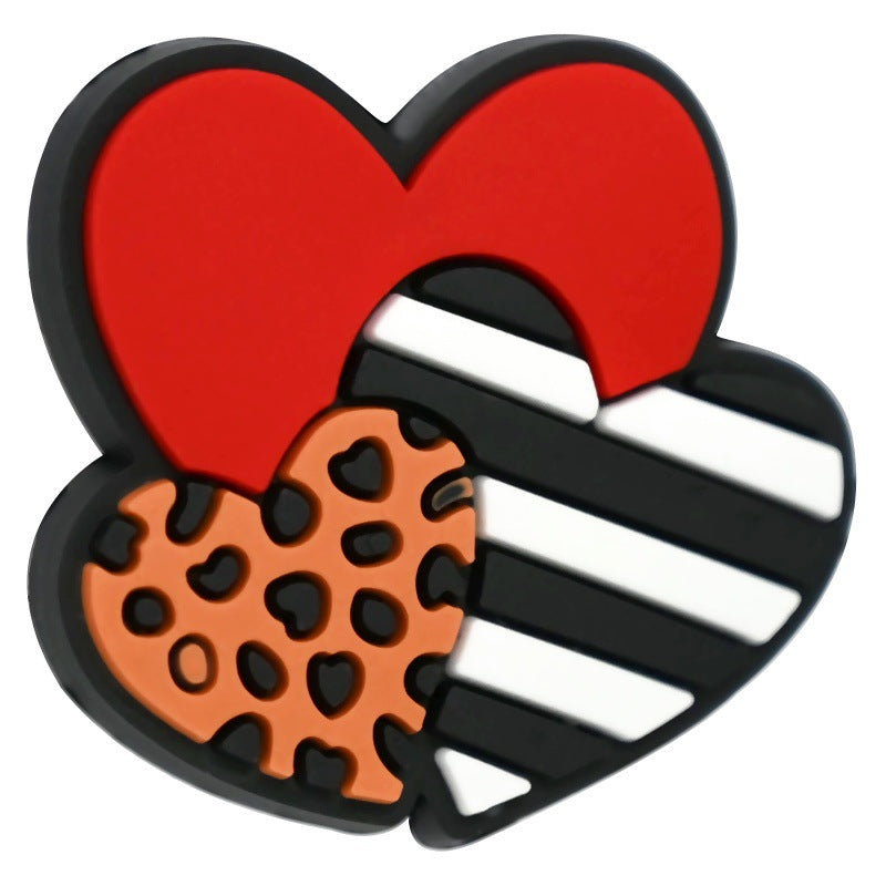 Heart Shape Silicone Focus Beads