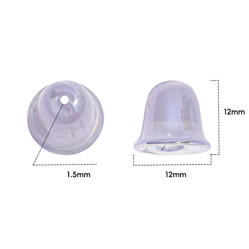 Thin and Glittering Plating Color Little Bell Shape Beads