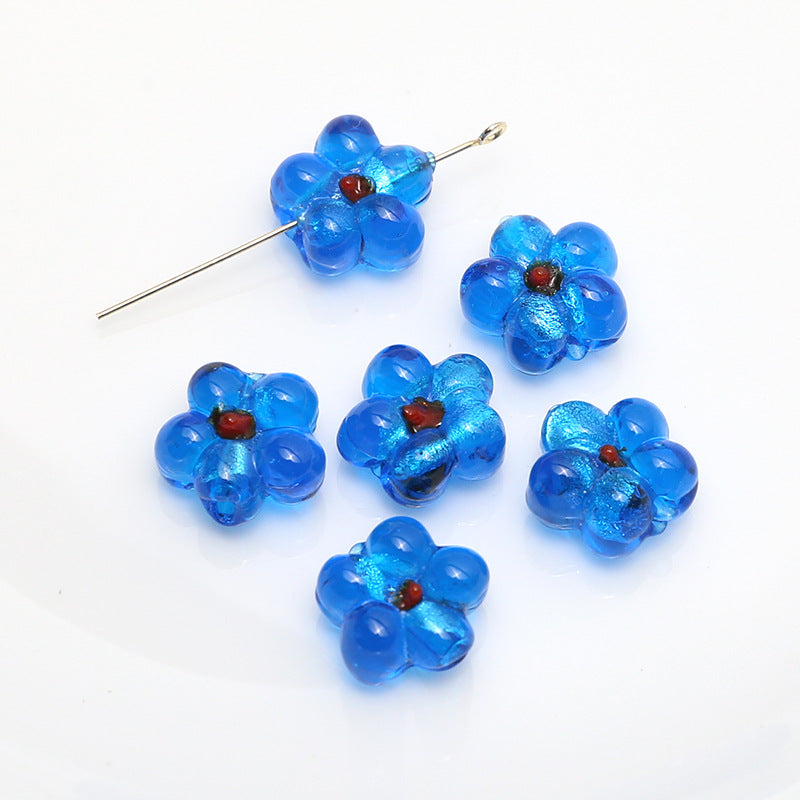 Glass Flower Sweet Ins Style Glass Loose Beads Beading Materials