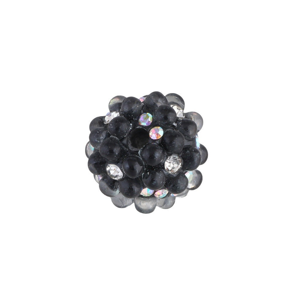 Inlaid Diamond Flower Bubble Beads