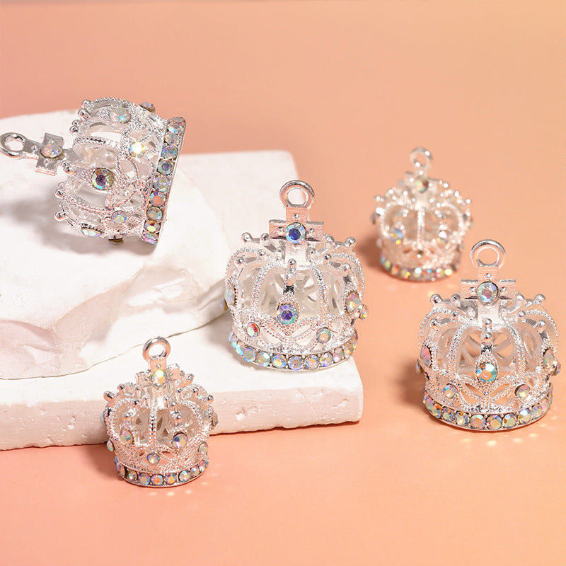 Zirconia Bubble Mart Beaded Crown Pendant Headpiece
