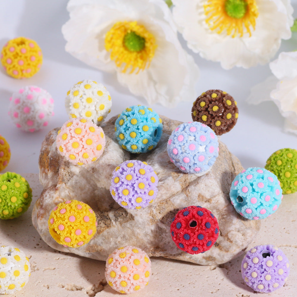 Simulated Double-Layered Irregular Color Rose Beads