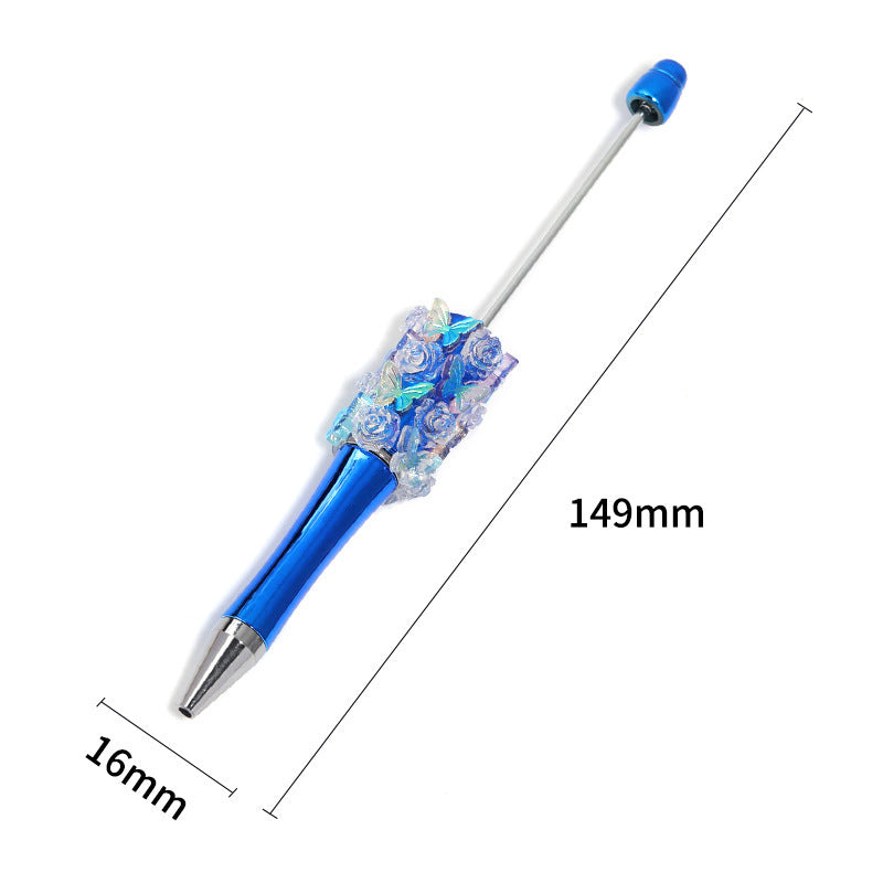 Flower Butterfly Beaded Pen