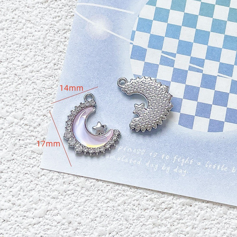 1 pc Alloy Heart Butterfly Cloud Moon Pendant