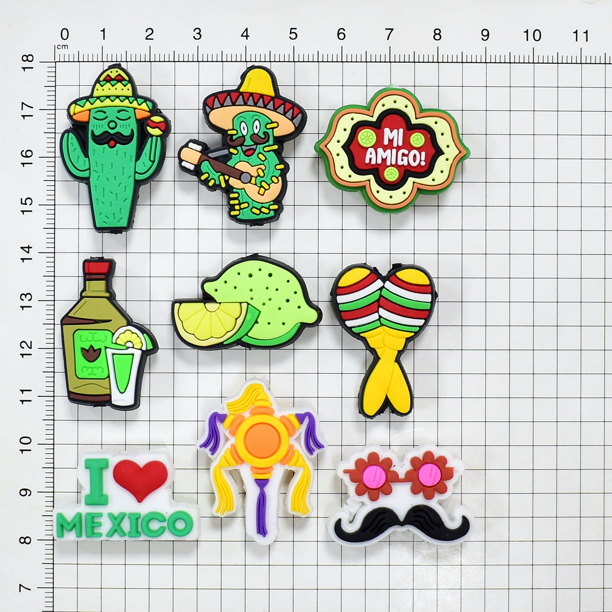 Cartoon Beads Mexican Cactus Series Silicone Focus Beads
