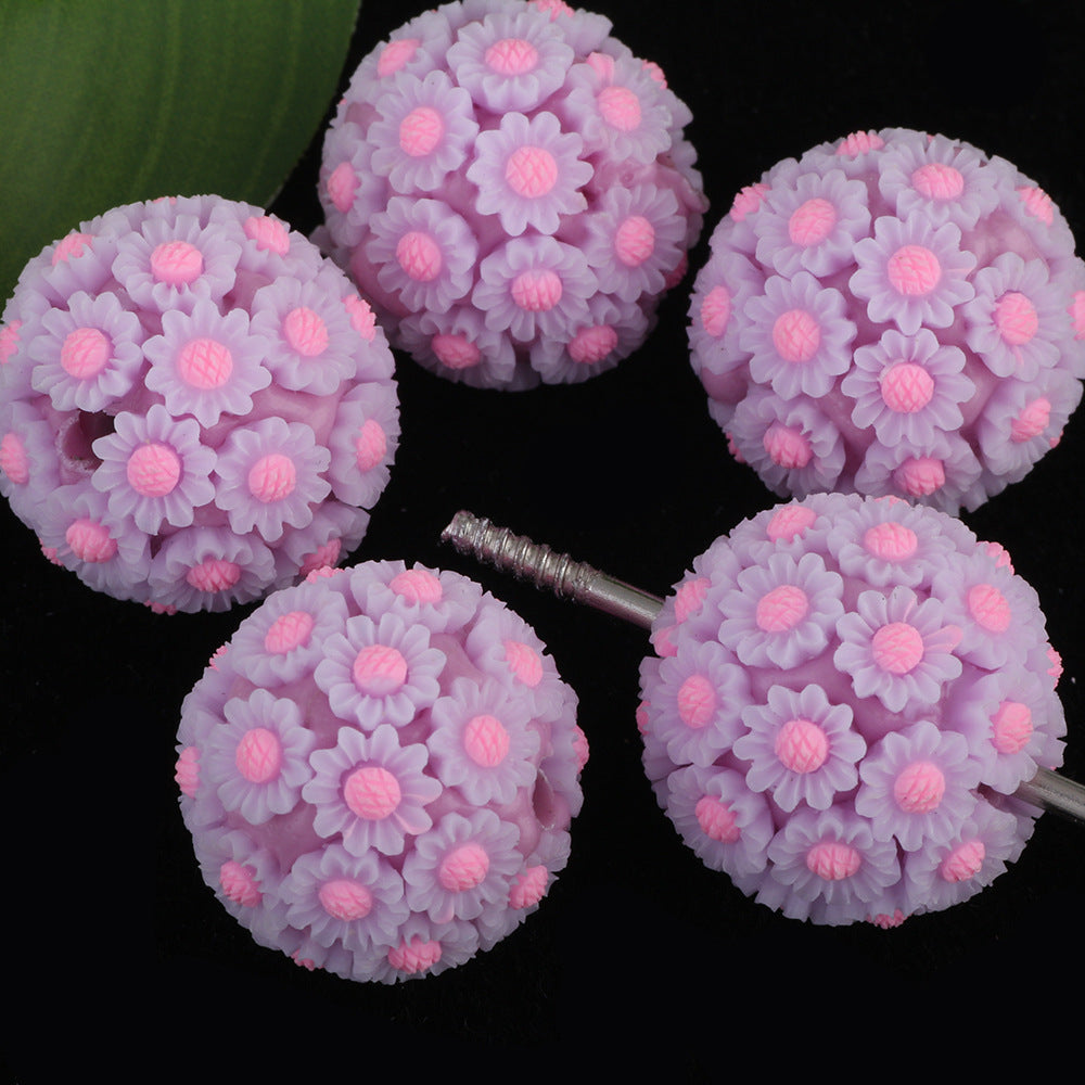 2CM Sunflower Ball Soft Clay Beads