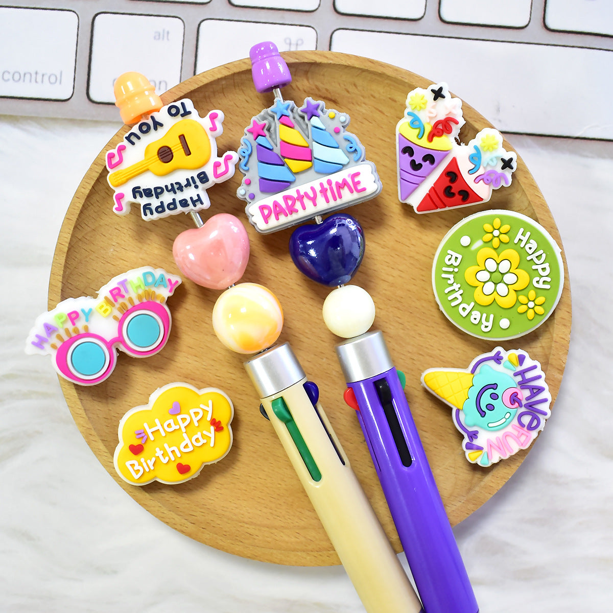 Birthday Party Decoration Silicone Focus Beads