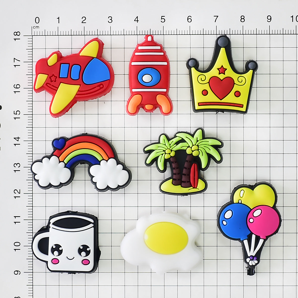 Egg Coconut Tree Rainbow Silicone Focus Beads Silicone Focus Beads